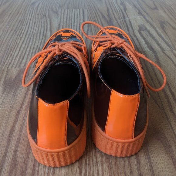 Dolls Kill Strangecvlt Halloween Jack O Lantern Creeper Shoes - Picture 4 of 7